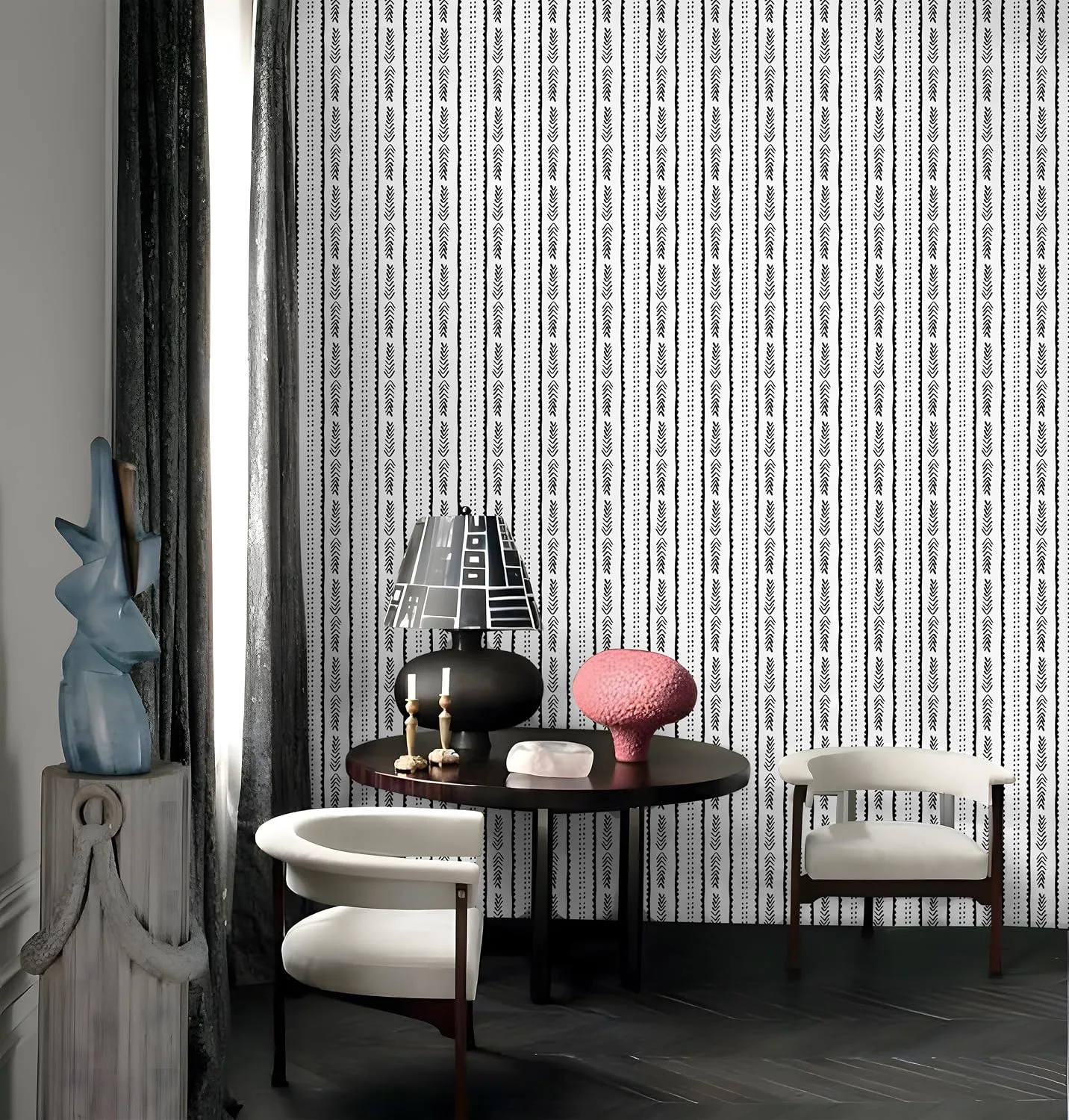 Papier Peint Rayure Noir