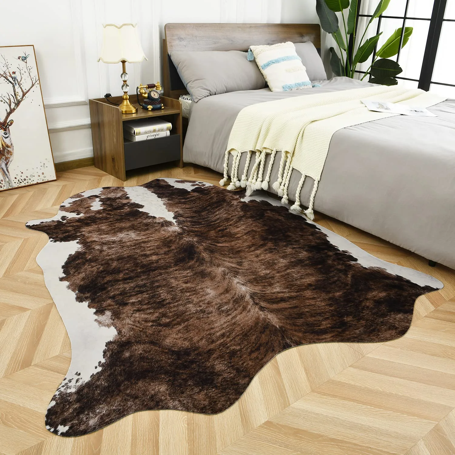Easycozy Tapis imitation peau de vache