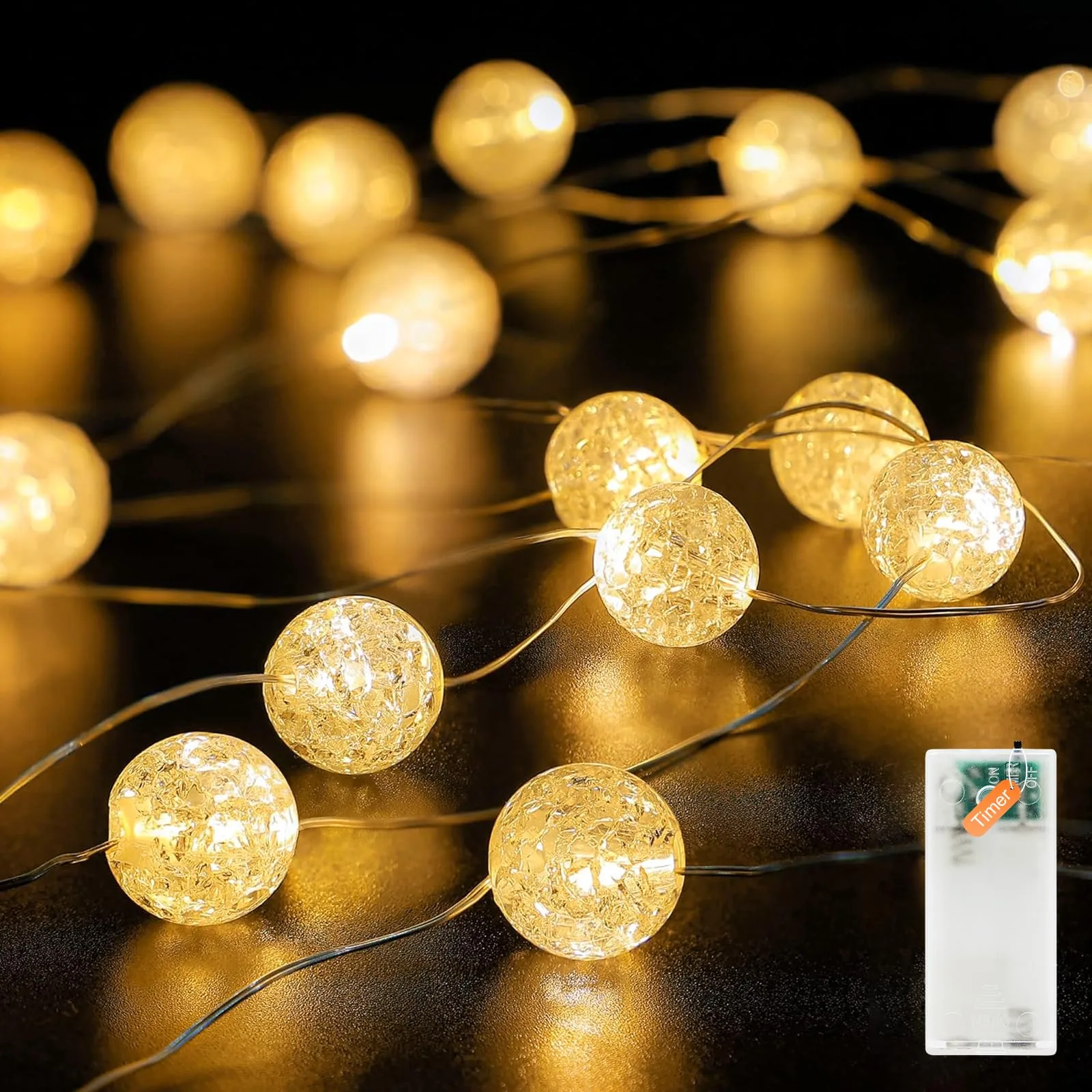 Auting Guirlande Boules Cristal
